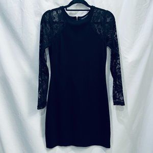 French Connection Short Black Long Sleeve Dress in Women's Size 10